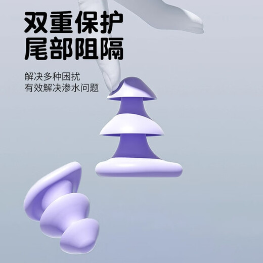 Xunbei Children's Swimming Earplugs Waterproof Professional Ear Blocking to Prevent Water Intrusion for Washing Hair and Bathing Anti-otitis Media Nose Clip Artifact Blue Children's Swimming Earplugs Nose Clip (Anti-lost Design/Waterproof but Not Soundproofing)