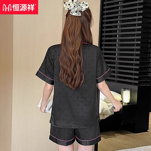 
Hengyuanxiang Korean version ins high-end ice silk pajamas for women in summer cool shorts shorts with high appearance simple student home clothes YFY-9901 [Cool ice silk] M [Suggested 80-100 Jin [Jin equals 0.5 kg]]