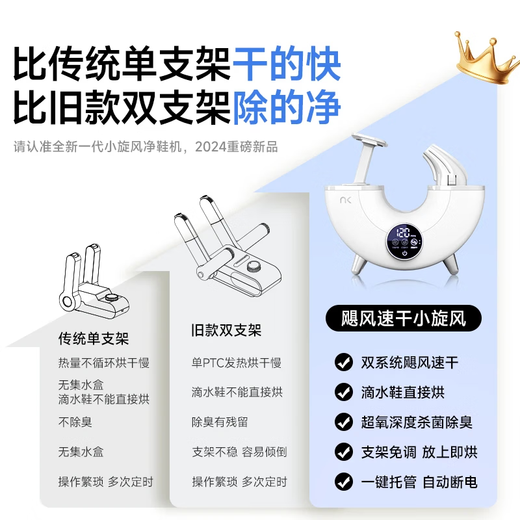 NK's blockbuster new product, small cyclone high-speed shoe drying artifact, deodorizing and sterilizing shoe dryer, fully automatic, 1 hour quick drying, default