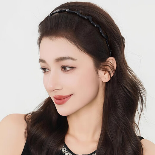 Kamalun (KAMALUN) wavy hairband light luxury women's style 2025 new style foreign fashion daily wear high skull hairpin new headband old gold blue high skull artifact store manager recommendation