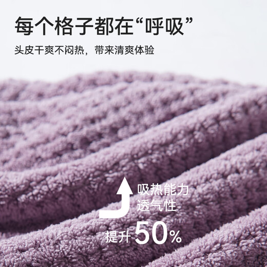 Jingxiao Misenhuo Japanese hair drying cap 2025 new women's absorbent hair drying towel quick-drying turban thickened head towel shower cap sauce purple double-layer thickened (quick-drying and instant hair care)