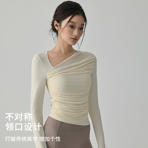 Xue Qianman Yoga Wear Women's Summer High-Looking Sports Top with Breast Pad Slim-fitting Long-Sleeve Pilates Training Fitness Wear