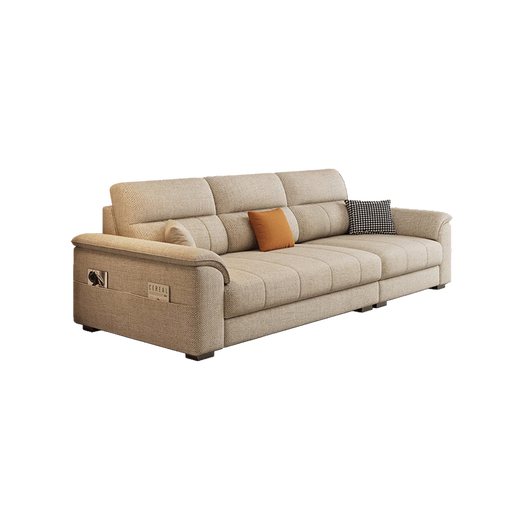 Dudumeijia fabric sofa living room 2025 new removable and washable sofa simple armrest storage cotton and linen sofa 528#