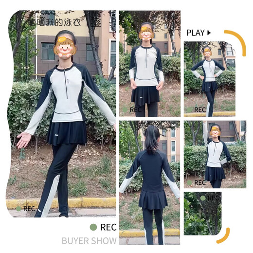 Xtep Kinder-Badeanzug 2025, neuer modischer mittelgroßer Kinder- und Mädchen-Schwimmtrainingsstudent, Surf-Neoprenanzug-Badeanzug + PU-Badekappe + Schwimmbrille mit kleinem Rahmen + Schwimmtasche 165, empfohlenes Gewicht 85–105 Jin Jin entspricht 0,5 kg