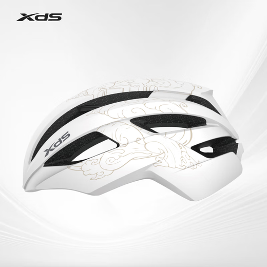 Xide Sheng (xds) road mountain bike water bottle cage fender lock pump front bag seat cushion cover helmet tail light accessories white helmet M code recommended head circumference 54-57CM