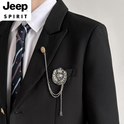 JEEP SPIRIT new college style dk uniform men's suit suit jacket three-button jk suit shirt casual trousers class uniform trendy black jacket high quality XL recommended 120-135Jin Jin equals 0.5 kg