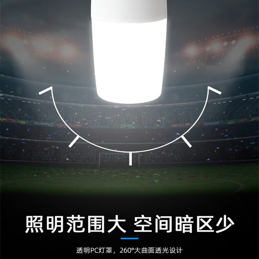 NVC LED light bulb E27 large screw small size cylindrical energy-saving bulb super bright insect-proof home living room chandelier bedroom light 5W positive white light E27