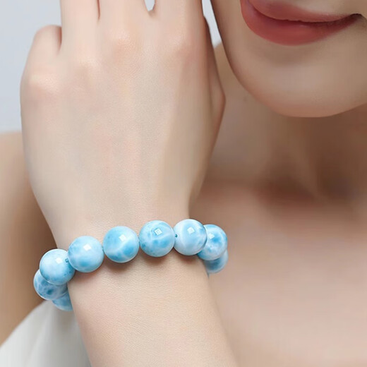 Eternal symbol collectible sea grain stone bracelet Dominican natural La Lima couple bracelet jade turtle back pattern Valentine's Day collection grade sea grain stone-7mm one item one certificate