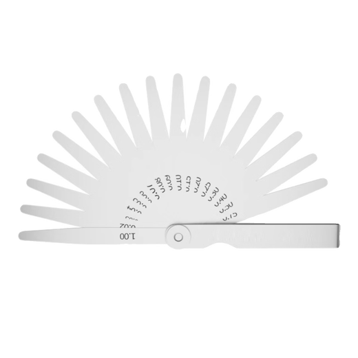 Stainless steel feeler gauge set 150mm high-precision valve plug gauge 0.01-5mm gap gauge 300 extended 200 14-piece set (0.05-1mm)-100mm long