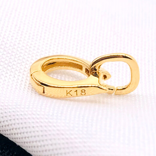 Qianjun k gold jewelry universal buckle 18k pendant buckle pearl necklace small drip accessories diy jewelry 750 gold version A-small-vertical-k yellow
