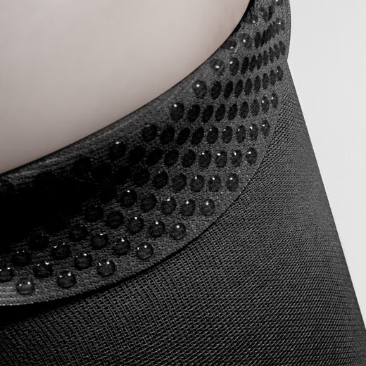 Olanshan silicone non-slip pressure leg shaping men's and women's knee-protecting socks thigh-high nine-point elastic bandage black long-leg foot socks M