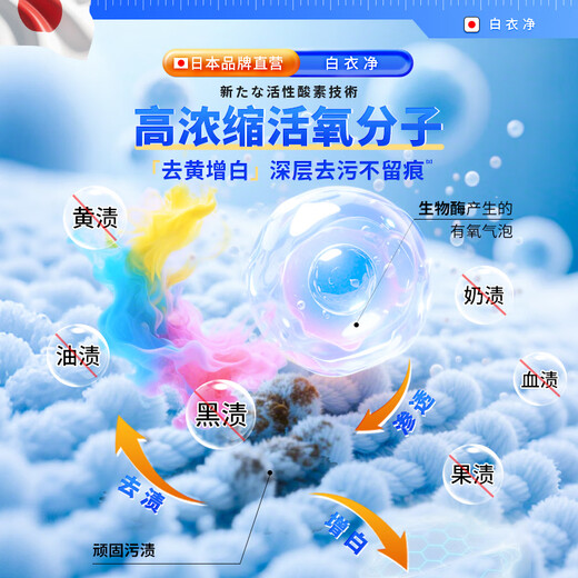 Dukoqin White Clothes Reducing Agent Bleach Special for White Clothes to Remove Yellowing and Stains White Brightening and Brightening Powder Washing and Whitening Artifact 1000g 1 Bottle White Clothes Reducing Agent