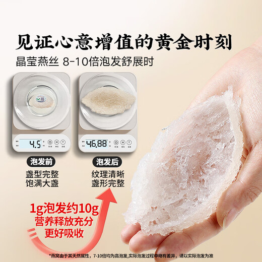 同仁堂北京同仁堂干燕窝礼盒【密盏金标100g】燕窝干盏马来溯源孕妇礼物