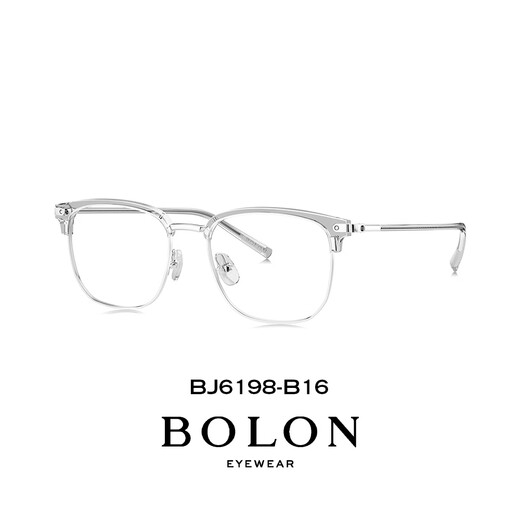 Tyrannosaurus glasses frame business gold edge round can be equipped with prescription anti-blue light men's half-frame frame BJ6098 BJ6198B16 PROSUN lens 1.60 anti-blue light (recommended 600