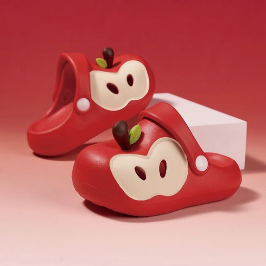 G.duck Little Yellow Duck Children's Apple Slippers Boys' Summer Parent-child Crocs Non-slip Indoor Bathing Girls' Sandals and Slippers Pink New Material Upgraded Version_Shock Absorbing Anti-Slip Sizes 38-39/Inner Length 24.0cm