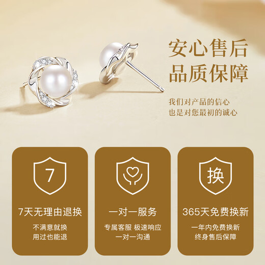 GLTEN Mobius Pearl Silver Earrings Women's Earrings Ring Pendant 2025 New Birthday Anniversary Gift for Girlfriend and Wife