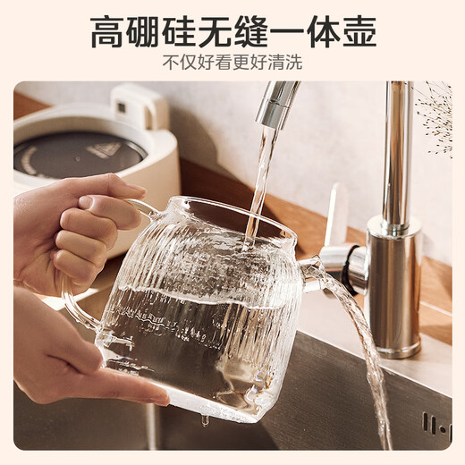 Midea Huayang 0 glue all-glass health kettle, multi-function tea kettle, mother and baby kettle, constant temperature electric kettle, fully automatic all-in-one tea maker 1.2L YS12B302J