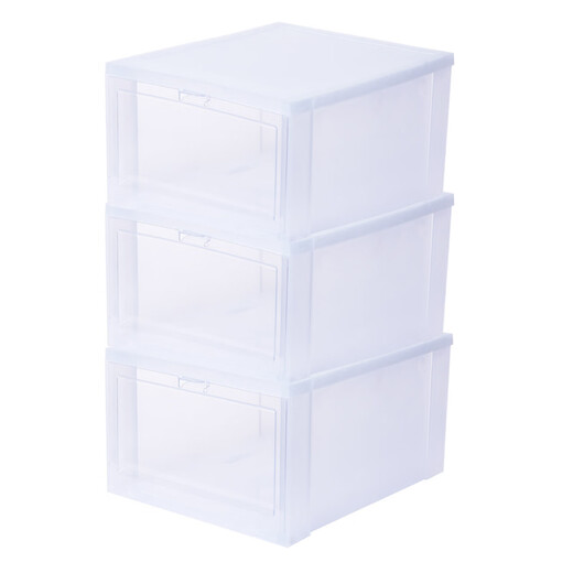 Sailoto sneaker acrylic storage box transparent basketball shoe shoe box display shoe cabinet sneaker storage shoe rack 36x29x19cm white 3-pack