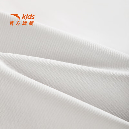 ANTA Children's T-shirt Girls' Clothing 2025 Autumn New Breathing Cotton Outdoor Girls Printed Long T Knitted Long-Sleeved Shirt Jingtu White-1 130