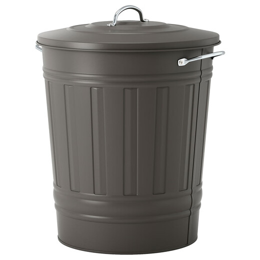 IKEA (IKEA) KNODD KNODD trash can with lid simple modern Nordic style living room for household use gray trash can 40L