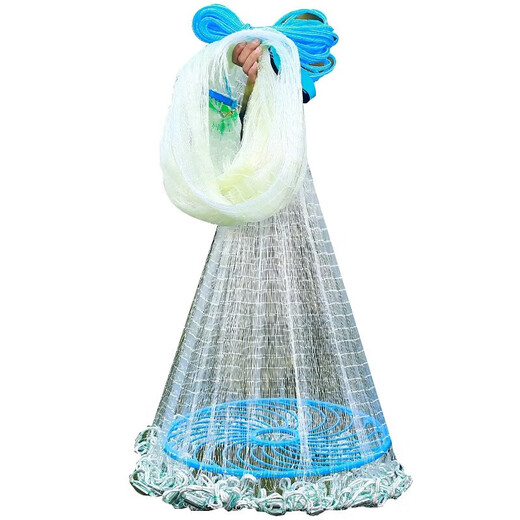 Mandelai cast net hand-thrown fishing net flying disc American monofilament line with steel drop cast net fishing net wire flying disc 3 meters