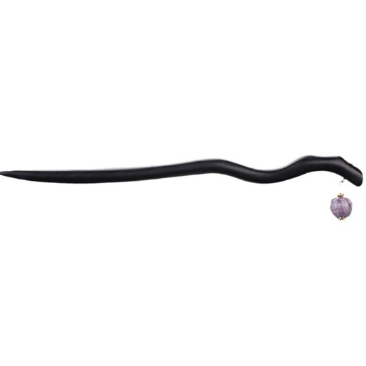 Ancient style ebony hairpin, Tianzhi-lily of the valley hairpin, simple and modern wooden hairpin for hair, Hanfu hair accessories, cheongsam accessories, Tianzhi-purple-of-the-valley hairpin