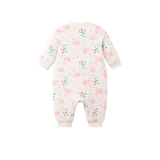 YEEHOO quilted jumpsuit dynamic constant temperature baby clothes autumn and winter warm newborn clothes combed cotton baby crawling clothes