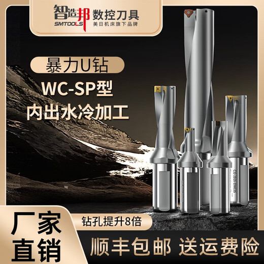 
Intelligent Manufacturing Band U Drilling Blade Violent Drill Flat-bottom Extended Deep Hole CNC Lathe WC Drill Squirt Quick Drill D9195mm 2 times