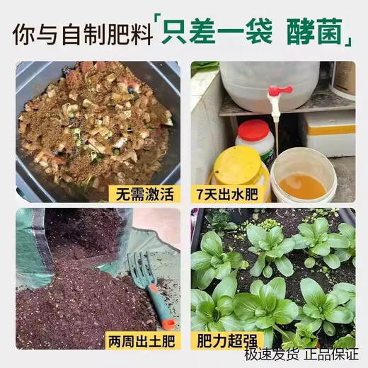 Yiqiang biocomposting fermentation bacteria kitchen waste leaves straw manure organic materials farmyard manure retting fermentation fermentation powder decomposition agent one bag for home use