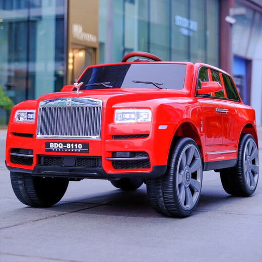 WORK BABY Rolls-Royce Cullinan children's electric car for boys and girls remote control toy car off-road vehicle can sit adult gift black remote control swing soft seat bluetooth