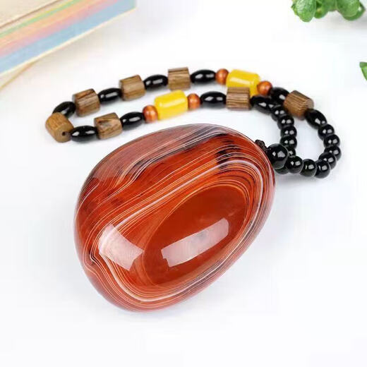 Museum Youdao agate raw stone pendant, sardonyx sweater chain, necklace pendant, agate small stone handle piece, 5 to 6 cm large handle