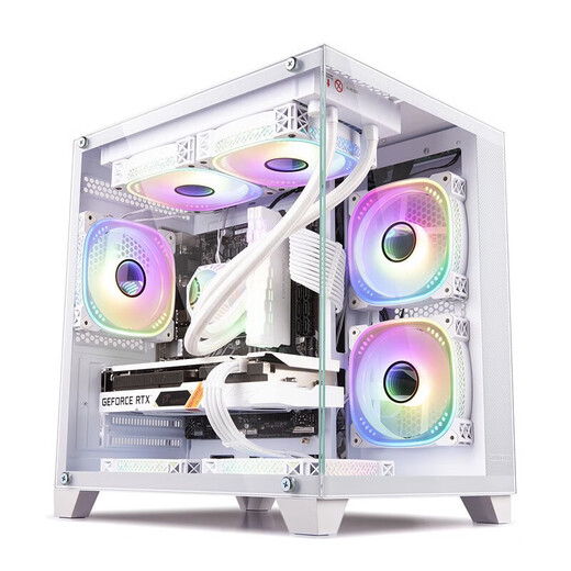 ASUS AMD Ryzen R5 5600 RX6750GRE/RX7800XT graphics card assembly computer host game e-sports design complete machine white sea view room DIY assembly machine configuration eight R5 5600+RTX5060 host
