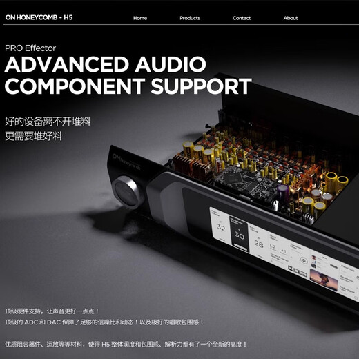 ON HONEYCOMB H5 pre-effector professional karaoke reverberator KTV microphone anti-howling Bluetooth digital audio processor equalizer H5 (Silver Label) + M5 (Silver Label) Domestic 220V