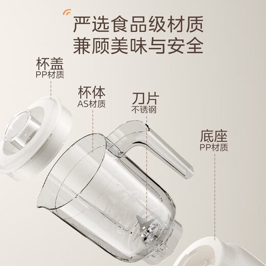 Midea Juicing and Cooking Machine Juicing Cup Multifunctional Easy-to-Clean Household Small Blender Rice Paste Juice Machine Baby Food Complementary Machine Three Cups MJ-WBL2507C