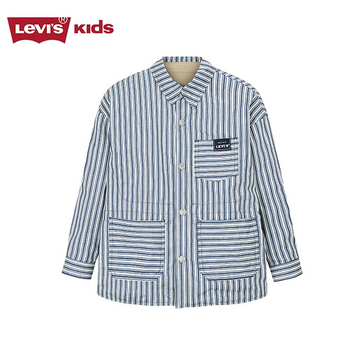 Levi s Levis Children's Boys' Shirt 2026 Spring Comfortable Children's Long-Sleeved Shirt Pepper Color 160/76 Recommended Height 152-158cm
