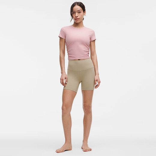 Lululemon丨All It Takes Women's Sports T-Shirt *Ribbed Nulu LW3GV0S Hazy Pink S/6