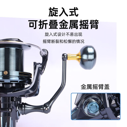 East fishing master long-distance anchor fishing wheel spinning wheel all-metal fishing wheel line wheel oblique mouth 10000 slow-down spinning wheel fishing wheel 12000 deep cup slow-down tight line arrangement