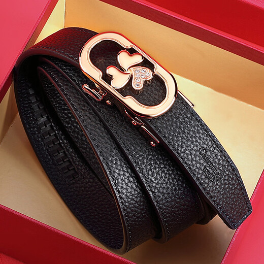 Crocodile shirt first layer cowhide exquisite automatic buckle belt Baita women's belt with suit birthday gift 4105