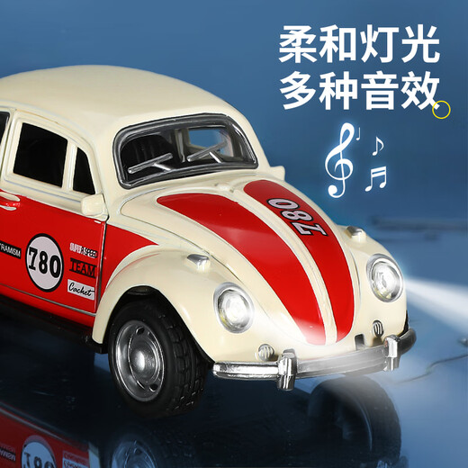 BIG TAYLOR alloy toy car classic car Beetle car model 3-door children's toy 3-6 years old boy birthday New Year gift