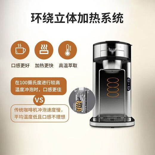 Hammechi American coffee machine for household small mini portable office fully automatic drip extraction and drip filter CM12101 Italian coffee machine 15bar