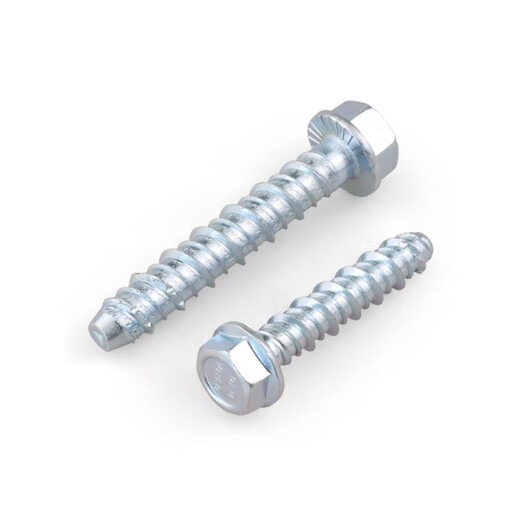 千速轮外六角自切锚栓混凝土水泥自切螺丝法兰头自攻自钻膨胀钉 M6*50（20只） 6mm打孔