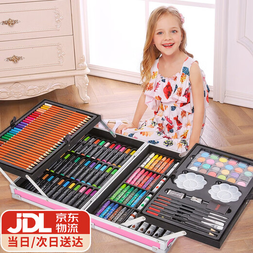 Kakaman Spielzeug-Malset für Mädchen, Malerei, 7–14 Jahre alt, Kindergeschenk, 3–6–10 Jahre alt, Geburtstagsgeschenk, Junge 15, High-End-Deluxe-Edition mit Aluminiumrahmen, 145-teiliges Malset, Jungen und Mädchen, Kindertag, 61 Kindertagsgeschenk