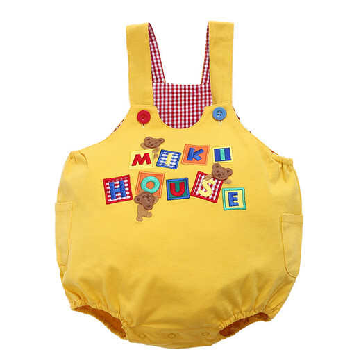 Ya Keer spot MK children's clothing Japanese cartoon bear letters boys and girls frog pants overalls bag fart shorts on behalf of delivery red frog pants 80 cm