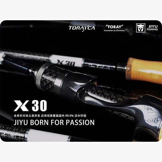 吉渔X30路亚竿碳素枪柄直柄远投虫竿快调轻量高强度 682m  C 枪柄2.03M(野钓深水轻障