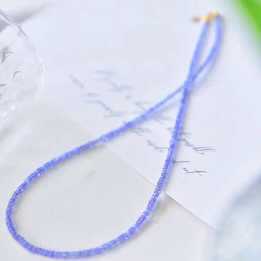 Guran 2025 latest natural tanzanite clavicle chain original design retro personalized necklace high-end necklace with 18k gold buckle inlaid