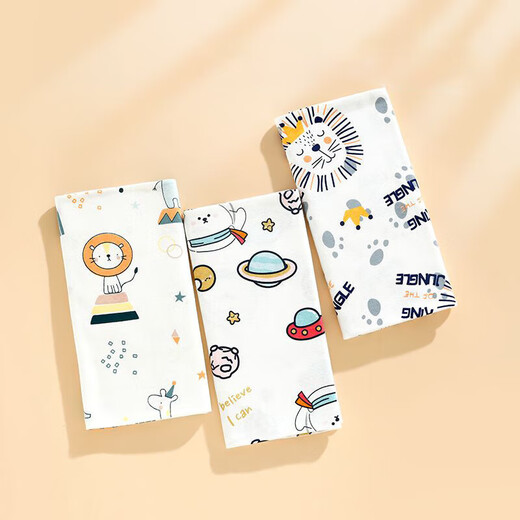 PURCOTTON pure cotton era newborn baby swaddling quilt, pure cotton four-season bag sheet, anti-jump breathable swaddling room swaddling towel, type A, pure cotton bag sheet, random 2 packs