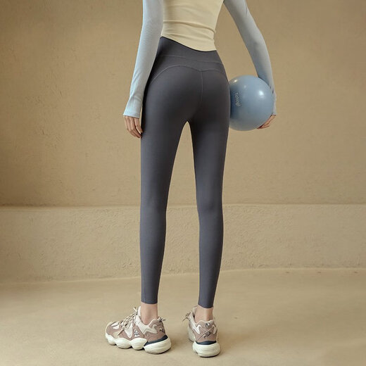 Lhy inspiration yoga pants women's autumn high waist tight running Pilates sports pants butt lifting fitness pants black S S