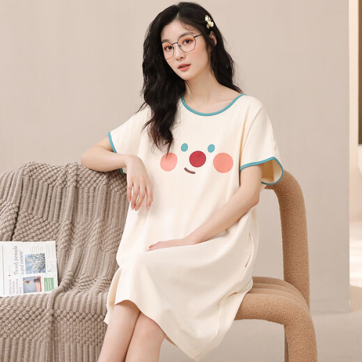 Lexi Beiqi cotton short-sleeved nightgown ladies summer home cartoon suit Dev H702 175 165(L)