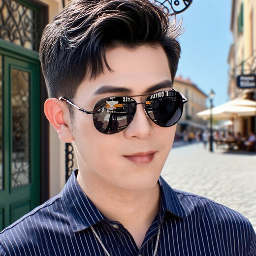 Pajes high-definition polarized sunglasses for men and women, driving glasses, driving sunglasses, fishing sun protection, UV protection, color-changing glasses, black style