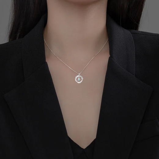 Spring Qianyu You Accompany S925 Silver Necklace Girls Birthday Gift Ladies Practical Gift for Girlfriend Wife Mom 2025 New Style